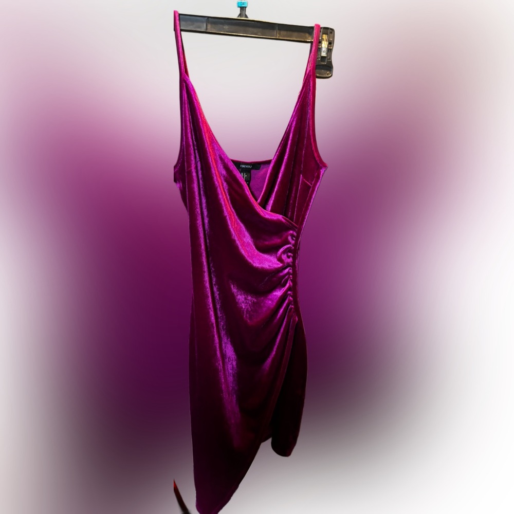 Elegant Velvet Dress in Rich Purple